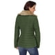 thumbnail image 1 of ABPHQTO Chaqueta acolchada negra con cuello de piel sintética verde militar para mujer, 1 of 5
