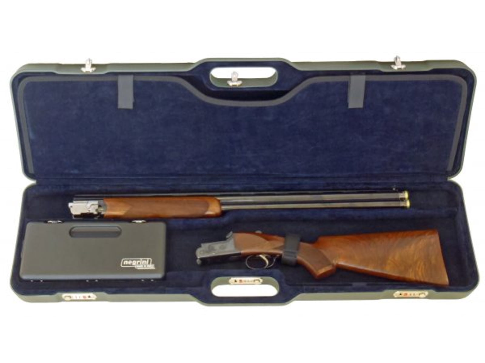 Negrini UNICASE Two Shotgun Travel Case, Navy/Navy, L37.75in x H10.6in x D4.9in