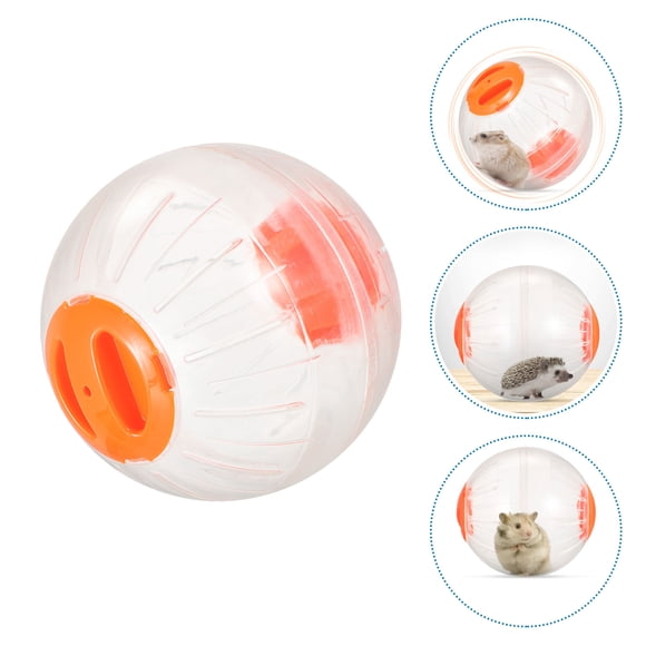 PAMINGONO 2Pcs Transparent Hamster Exercise Balls for Small Pets with Large Running Space and Smooth Interior