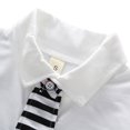 thumbnail image 4 of Toddler Kids Baby Boy Long Sleeve Necktie Outfits Set Shirt Top + Trousers Pants Children Formal Clothes, 4 of 6