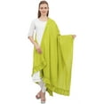 thumbnail image 2 of Phagun Indian Neck Wrap Cotton Dupatta Women Ethnic Chunni Ruffled Scarf-Lime Green, 2 of 5