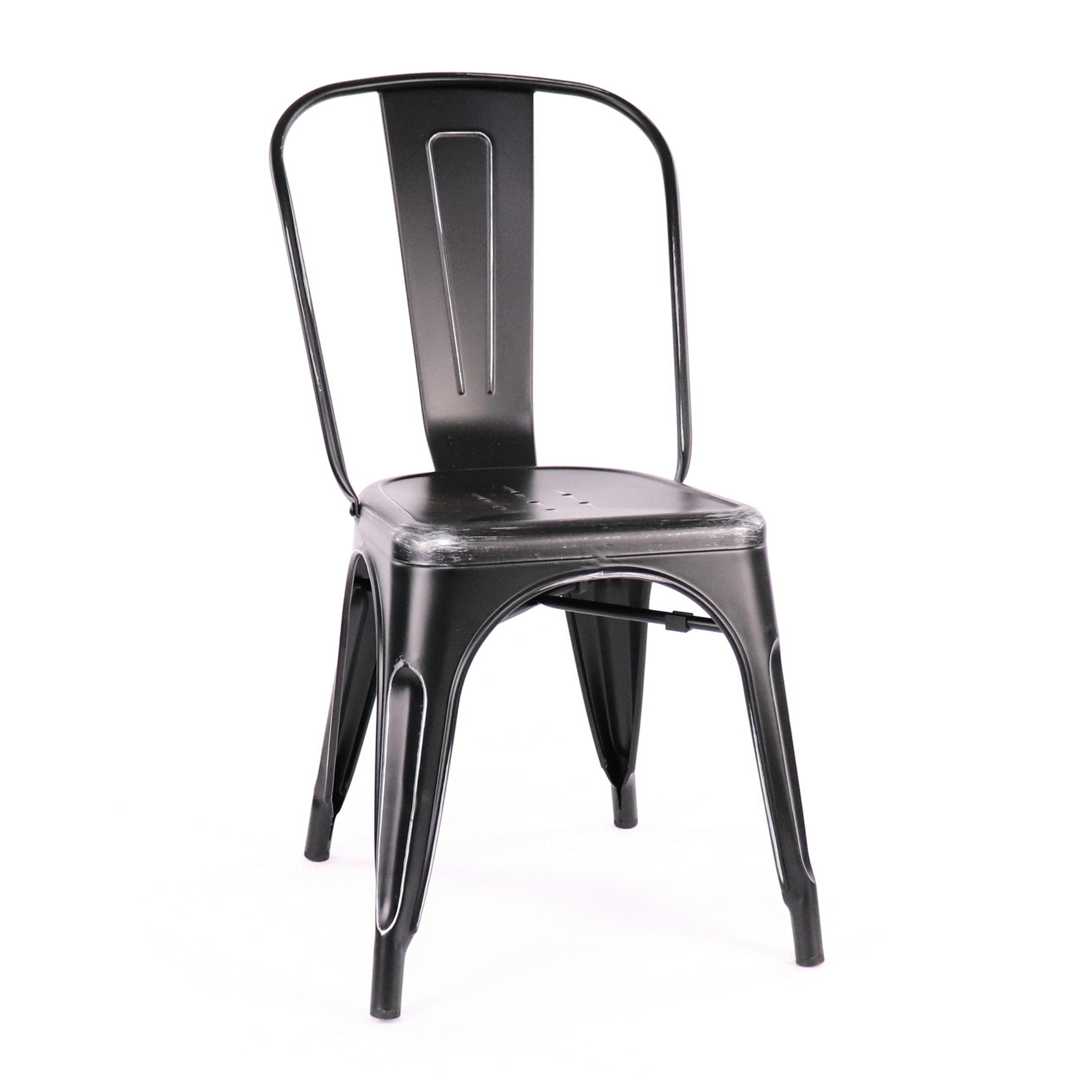Design Lab MN LS9000BLKSLV Dreux Black/Silver Dining Chair Set of 4