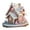 Pink, variant on 1pc Christmas Desktop Figurine - White Covered Winter Village Decor, Acrylic Tabletop Ornament For Indoor Holiday