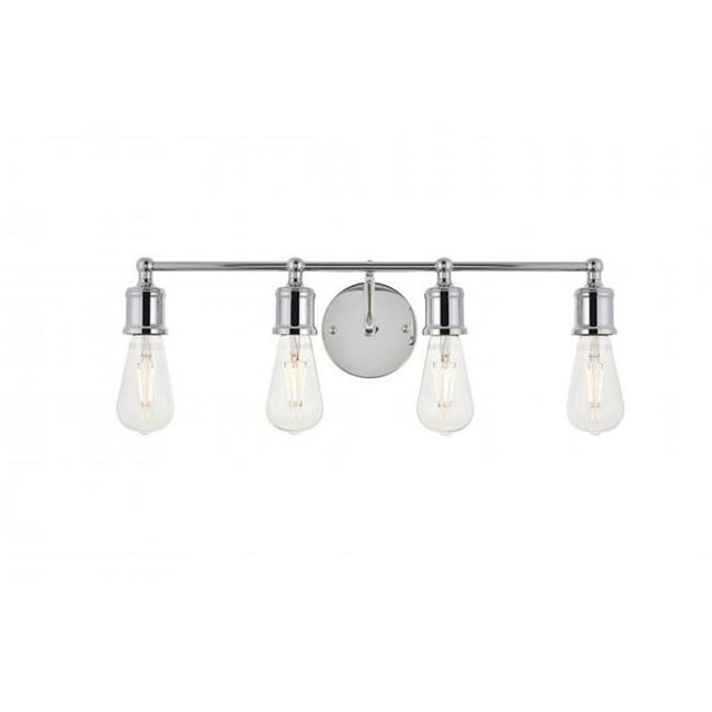 Living District Serif Midcentury Modern Chrome 4 Light E26 Wall Sconce