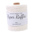 thumbnail image 3 of HILABEE Fil de Papier Raphia 1,5 mm d'Épaisseur pour Sacs de Crochet Panier Emboîtable Chapeau d'Été Blanc, 3 of 9
