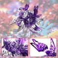 thumbnail image 3 of Unique Bargains 2 Pcs Cheerleader Poms Poms Wrist Flower Wings Cheerleading Practice Poms Purple Silver Tone, 3 of 5