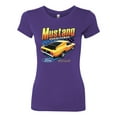 thumbnail image 2 of Wild Bobby, Ford Yellow Mustang Horsepower Cars and Trucks Women Slim Fit Junior Tee, Purple Rush, Large, 2 of 6