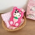 thumbnail image 6 of Cute 3D Strawberry Phone Case, Cartoon Silicone Protective Cover for iPhone 17 Pro Max 16 Plus 13 14 15 Plus 16 Pro Max, Kawaii Pink Kitty Flower Bow Design for Women Girls, 6 of 11