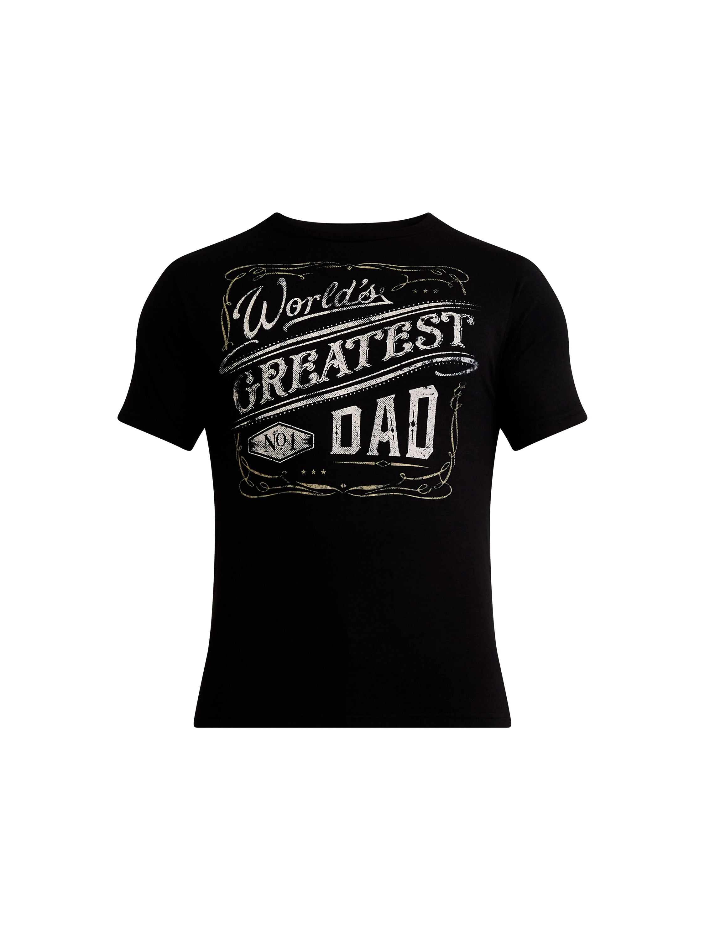 Men's and Big Men's Father's Day World's Greatest Dad Graphic Tee Shirt from Way to Celebrate, Sizes S-3XL