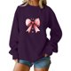 thumbnail image 4 of TaTaai Women's Valentine Bow Heart Print Sweatshirt, Cute Loose Pullover Top, Romantic Christmas Date Night Blouse, Soft Long Sleeve Casual Wear Gift, 4 of 4