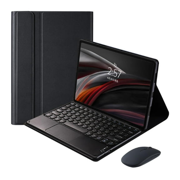 XZAMB Touchpad Keyboard Case Compatible with Lenovo Tab P12 Pro 2021 Release 12.6 Inch (TB-Q706F TB-Q706Z), Folio Keyboard Case Cover with Round Key Wireless Detachable TouchPad Keyboard & Mouse