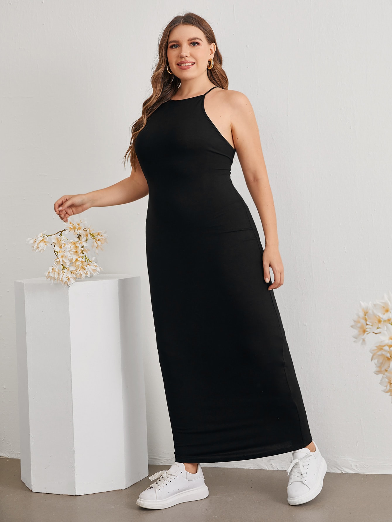 solid cami dress