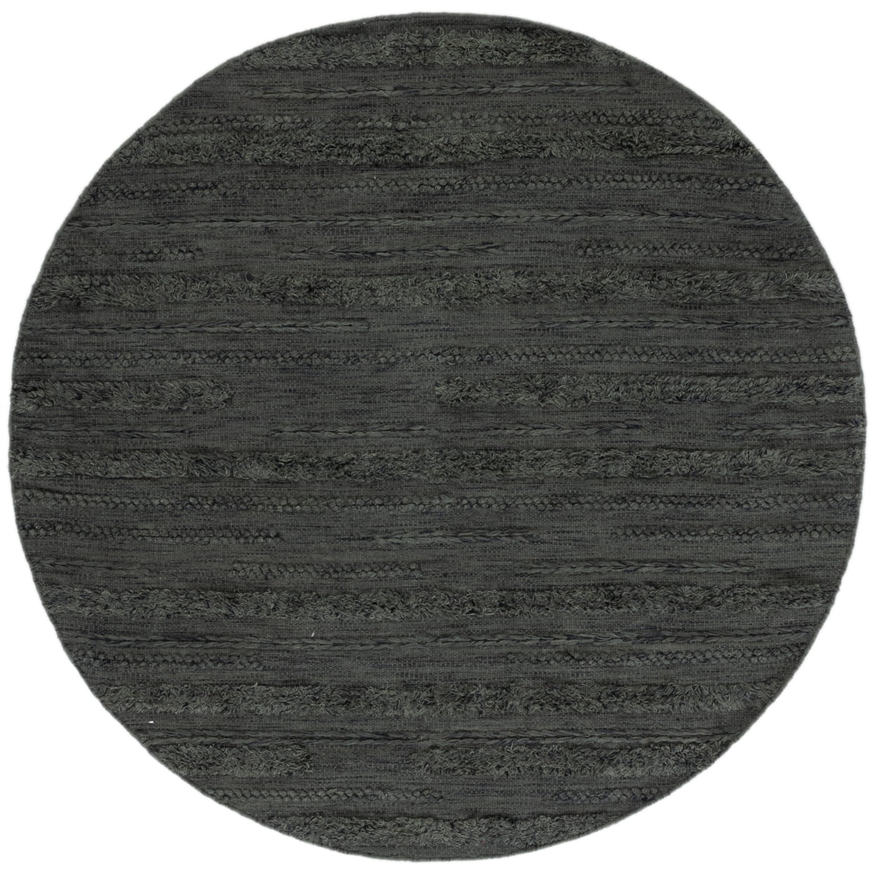 SAFAVIEH Vermont Zavanna Striped Runner Rug, Charcoal/Ivory, 2'3" x 9'
