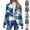 Blue, variant on Womens Plaid Shacket Fall Jacket Fleece Lined Button Down Peacoats Plaid Lapel Casual Coats Y2K Shirt Jackets 2024