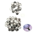 thumbnail image 2 of 100 Pieces Blank Button Making Supplie, Round Button Parts For Button Maker Machine, Round Badge Blank Button Pin Button Supplies, Including Metal Shells, Back Cover And Clear Film, 2 of 8