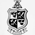 thumbnail image 3 of CafePress - Delta Chi Black And White Coat Of Arms T Shirt - 100% Cotton Ringed T-Shirt, 3 of 4