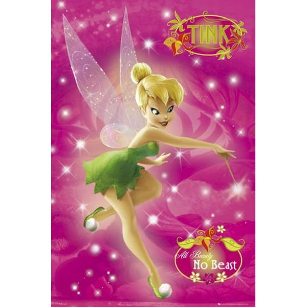 Disney Tinkerbell Poster Pink Sky New 24x36 Walmart Com