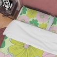 thumbnail image 2 of Ropa de cama Boho Colorido Funda Nórdica Juego de Dormitorio Bohemio, Verde Rosa Floral Edredón, 2 of 6
