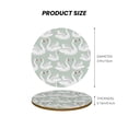 thumbnail image 5 of Xecao White Birds for MDF Cork Coaster 4 Pcs,Drink Coasters,Suit for House Warming Gifts New Home ,Coffee Table Decor-Round Shape, 5 of 7
