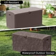 thumbnail image 6 of 80 Gallon Resin Deck Box, Waterproof Outdoor Storage Bin for Patio, Poolside, and Garden, Lockable & UV-Resistant, Brown, 6 of 15