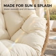 thumbnail image 6 of RADIATA Outdoor Egg Chair with Ottoman and Footrest, Wicker Patio Egg Chair, Indoor Outdoor Egg Chair with 6.5 in Cushion, 420 lb Capacity, Beige, 6 of 9