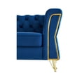thumbnail image 5 of Chesterfield Button Tufted Sofa, Velvet Upholstered Couch with Removable Cushions and Metal Legs for Living Room Office Apartment, 5 of 12