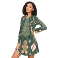 thumbnail image 3 of FORMRS Womens Long Sleeve Nightgowns Crew Neck Sleep Shirt Soft Pajamas Sizes S-3XL, Christmas Gift Pattern, 3 of 8