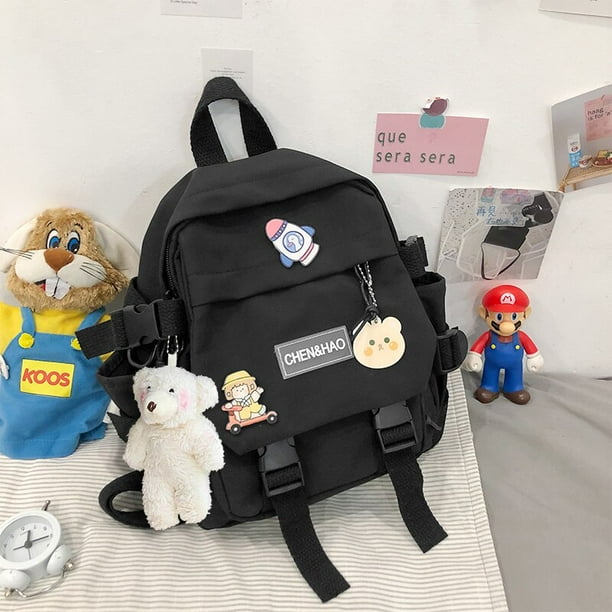 Mochila pequeña para mujer, Mochila escolar de nailon resistente al agua, bolso informal japonés para chica joven