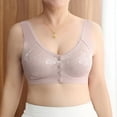 thumbnail image 2 of Wdgfv Bras for Older Women, Posy Bra - Comfortable Front Button Wireless Shaping, Front Button Bras Rose Gold L, 2 of 5