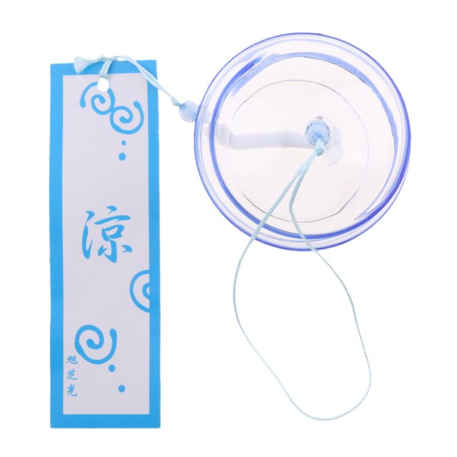 LOVIVER Japanese Wind Chimes Wind Bells Handmade Glass Home Decors - Blue Ringed as described