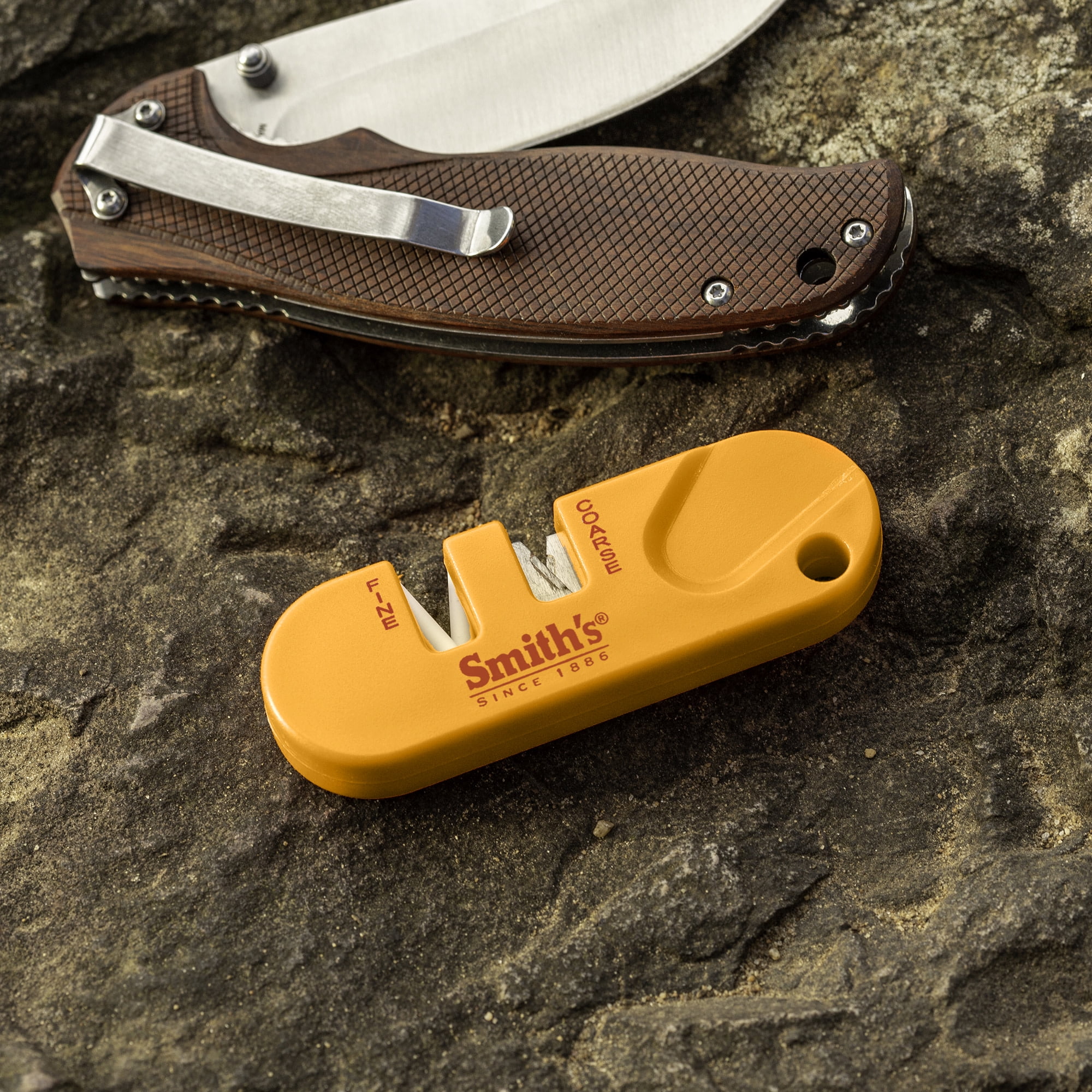 (2 pack) Smith’s 51459 Pocket Pal Knife Sharpener - 2-Pack - Orange