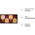 thumbnail image 3 of Kashi Home Kitchen Rug, Printed Area Rug, Durable Floor, Door Mat, Farmhouse Non-Slip Carpet Latex Backing Beautiful Design Coffee Cup 2pc Set (18X30 Rectangle & 20X40), 3 of 5