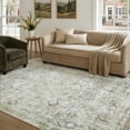 thumbnail image 2 of Lahome Washable Area Rug 6x9, Large Green Rugs for Living Room Vintage Soft Rugs for Bedroom, Non Slip Ultra-Thin Stain Resistant Dining Room Floor Carpet for Entryway Kitchen Office, 2 of 9