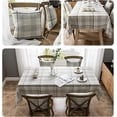 thumbnail image 3 of XmhyTop-A Rustic Rectangle Burlap Thick Tablecloth Cotton Linen Table Linens Tablecloths Waterproof Wrinkle Free Table Cover for Kitchen Dinning,55"x70", 3 of 5