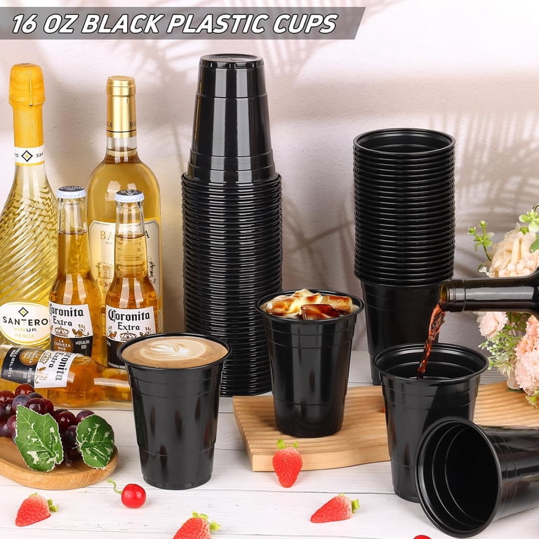50 Pack Black Plastic Cups 16 oz, Disposable Cups for Party, Heavy Duty  Drinking Cups, Graduation Cup for Wedding Birthday Beer Taste Serving Snack  Sample Tastings Barbecues Picnic - Walmart.com