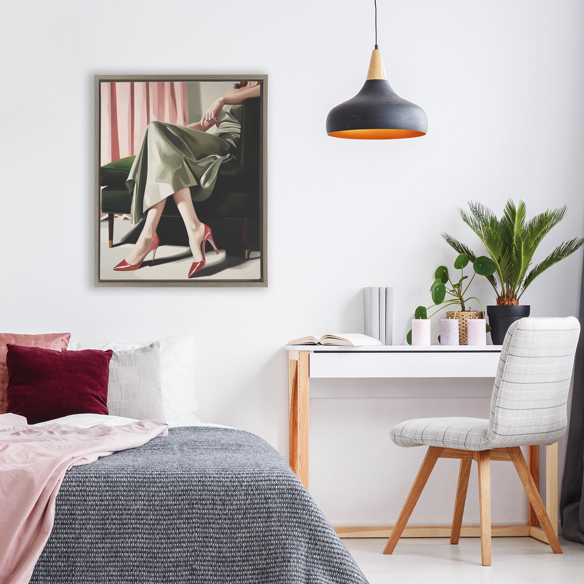 Stupell Industries Waiting For The Guests Brown Framed Floater Canvas Wall Art, design by Andreas Magnusson