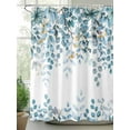 thumbnail image 2 of Blue Eucalyptus Leaf Shower Curtain, Botanical Winter Floral Bathroom Decor Curtains Set with Hooks, White Waterproof Fabric Home Accessories， Stall 36 X 72 Inch, 2 of 6