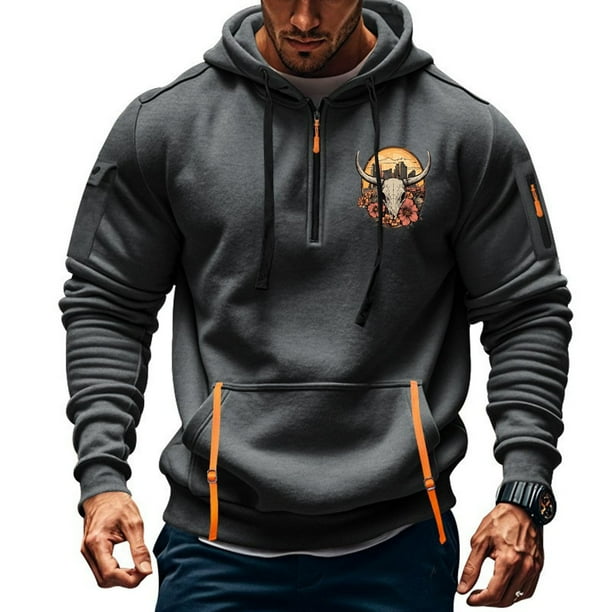 Sudadera con capucha para hombre, sudadera con capucha de manga larga estampada, sudadera con capucha de bolsillo, ropa de trabajo, sudadera con capucha para hombre, blusa de poliéster