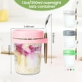 thumbnail image 3 of 6 Pack Overnight Oats Jar Overnight Oats Containers with Lids and Spoons,Reusable Mason Jars for Overnight Oats,Meal Prep Containers with Lids,Glass Container Food Storage,12 oz Canning Jars,FoodJars, 3 of 8