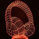 thumbnail image 4 of Lámpara de noche 3D con forma de auricular, táctil, para escritorio, 7 luces que cambian de color (color: Multicolor), 4 of 4