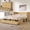 Light Teak, variant on Bellemave Queen Size Murphy Bed with Storage Drawers, Wood Cabinet Bed with USB Ports for Bedroom/Guest Room, Space-Saving Foldable Beds Frame, No Box Spring Needed (Light Teak)