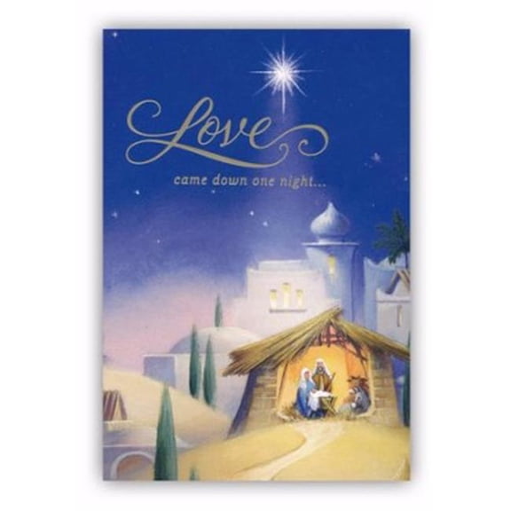 Dayspring Cards 97867 Card - Boxed - Love Came Down - John 3 - 16 KJV, Box of 18