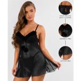 thumbnail image 7 of Just Sexy Lingerie, Women's Plus Sexy Holiday Inspired Babydoll Set in Black, 2X, 7 of 7