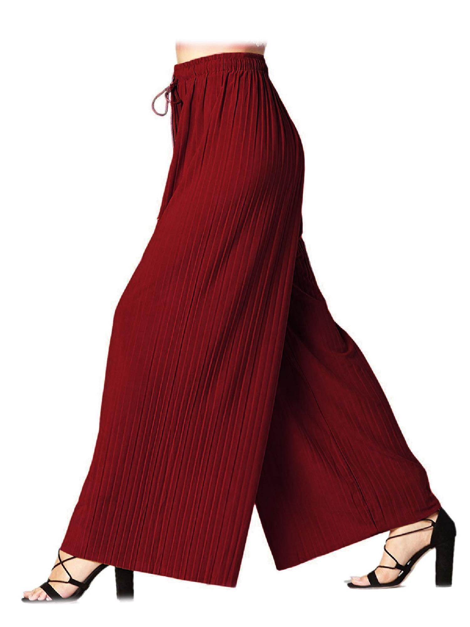 Wide Leg Palazzo Overlay Pants 