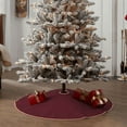 thumbnail image 4 of Balery Maroon Printed Christmas Tree Skirt , Merry Christmas Party Christmas Tree Decoration,Adjustable Tree Skirt-36", 4 of 6