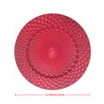 thumbnail image 2 of Caxkun 13 Inch Red Charger Plates Plastic Plate Chargers for Table Setting Round Peacock Motif Chargers for Dinner Plates Supplies for All Holidays and Parties Set of 12, 2 of 5