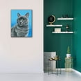 thumbnail image 5 of Epic Graffiti 'Gray Cat' by Rebecca Wang Art, Acrylic Glass Wall Art, 26"x34", 5 of 8