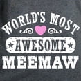 thumbnail image 3 of CafePress - World's Most Awesome Meemaw Women's Dark T Shirt - Women's Traditional Fit Dark T-Shirt, 3 of 4