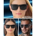 thumbnail image 7 of grinderPUNCH Mens and Womens Polarized Sunglasses UV400 Protection Classic Retro Driving Sun Glasses Trendy Fashion Shades - Black, 7 of 7