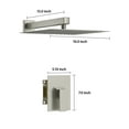 thumbnail image 5 of Logmey 10 inch Square Shower Set with Fixed Rainfall Shower Head and Brass Valve Wall Mount for Bathroom,Brushed Nickel, 5 of 9
